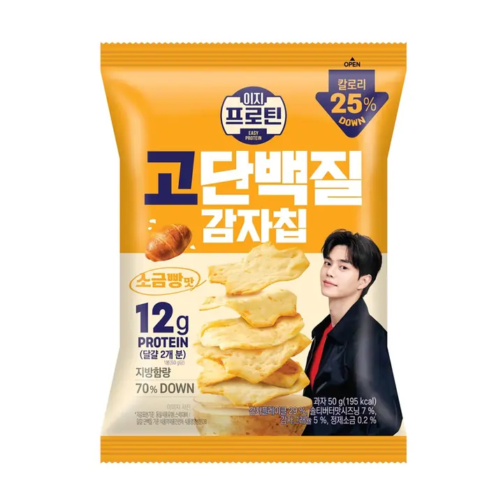 이지프로틴 고단백질 감자칩 소금빵맛 제품 사진