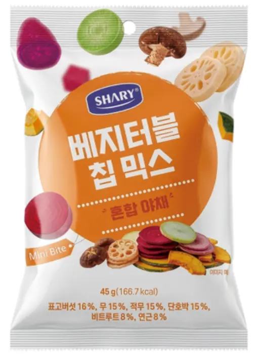 쉐리 크리스피 베지터블 야채 칩 믹스 과자 영양 다이어트 제품 사진