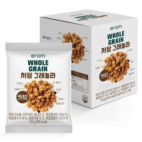 이롬 WHOLE GRAIN 저당 그래놀라 제품 사진