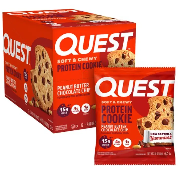 퀘스트뉴트리션 Quest Nutrition 피넛버터 초콜릿 칩 프로틴 쿠키 제품 사진