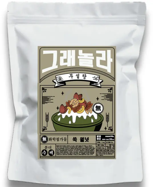 분더 무설탕 그래놀라 쑥월넛 제품 사진