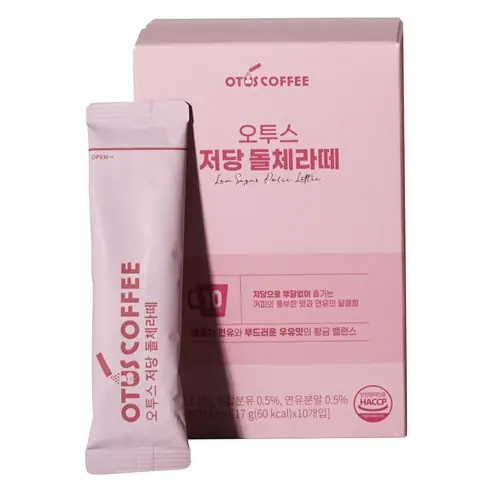 오투스커피 저당 돌체라떼 커피믹스 제품 사진