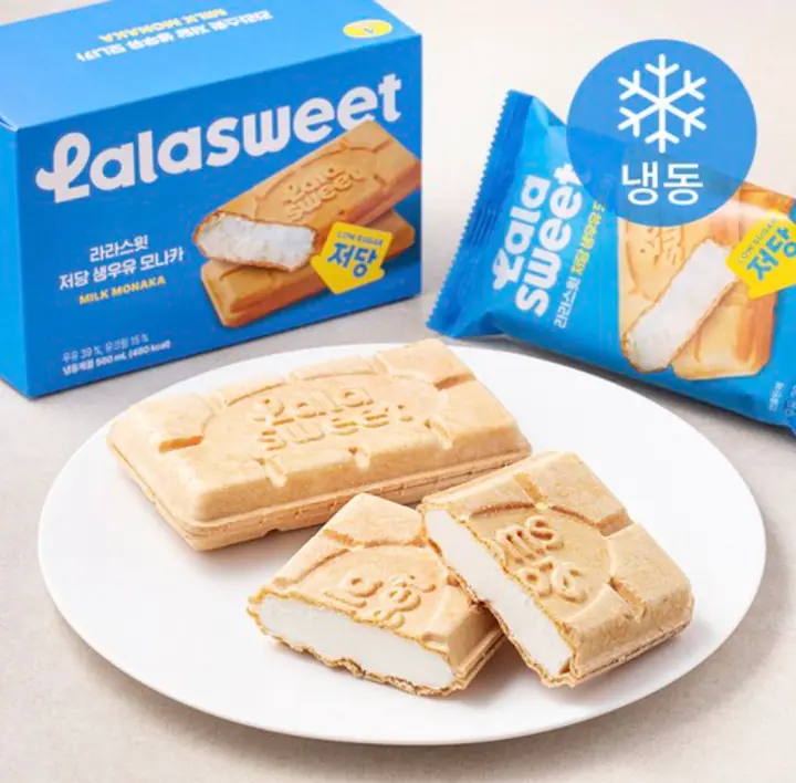 라라스윗 생우유 모나카 아이스크림 (냉동) 제품 사진