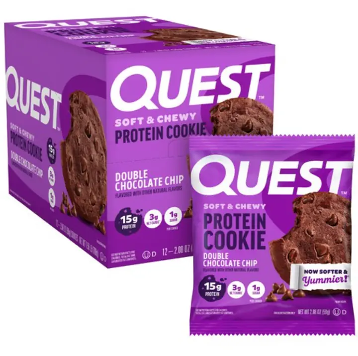 퀘스트뉴트리션 Quest Nutrition 더블 초콜릿 칩 프로틴 쿠키 제품 사진