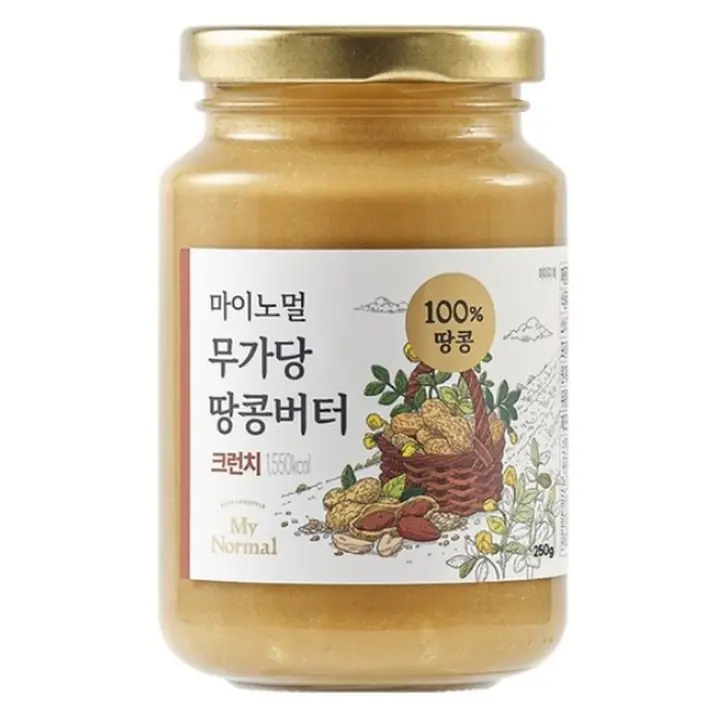 마이노멀 무가당 땅콩버터 100% 크런치 제품 사진