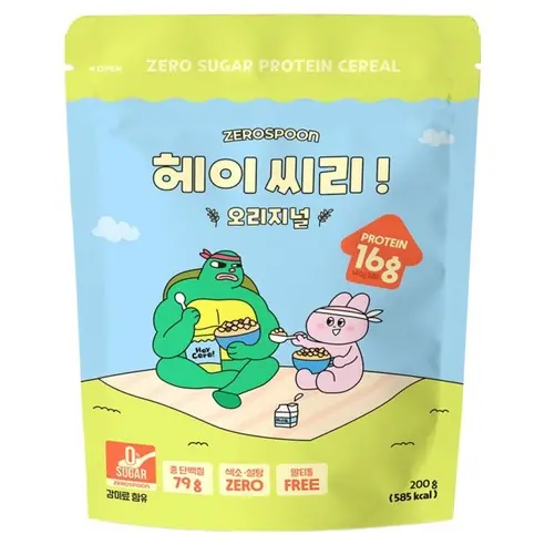 제로스푼 헤이씨리 무설탕 프로틴 시리얼 오리지널 제품 사진