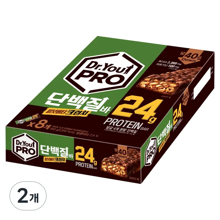 닥터유 프로 단백질바 피넛버터크런치 제품 사진