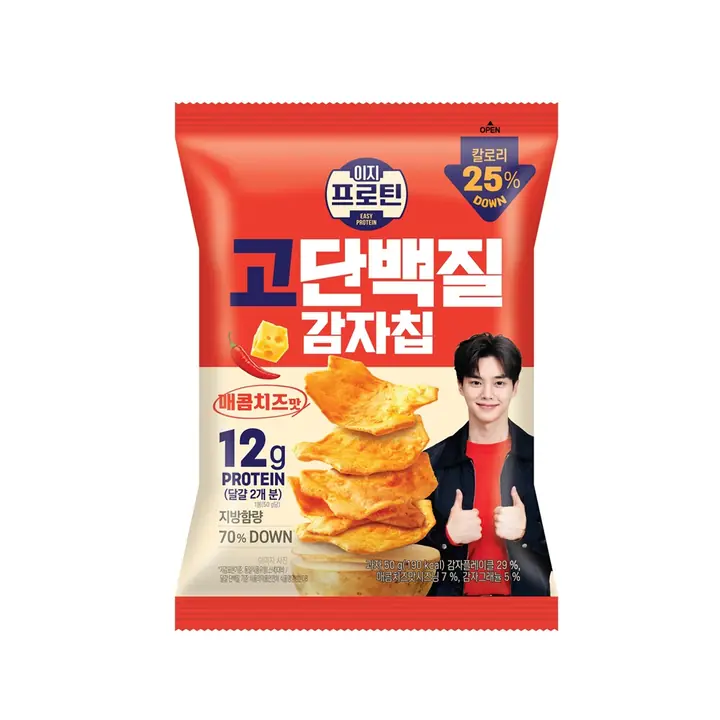 이지프로틴 고단백질 감자칩 매콤치즈맛 제품 사진