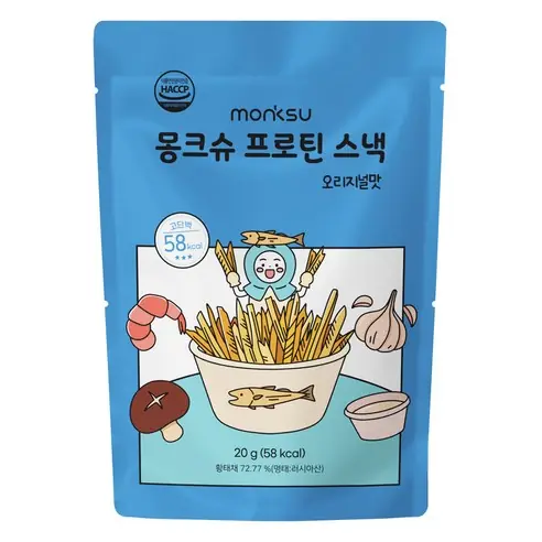 몽크슈 프로틴 황태 스낵 오리지널 제품 사진