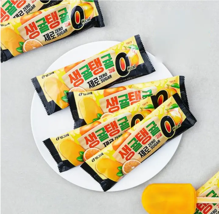 빙그레 생귤탱귤 제로 감귤 막대 아이스크림 (냉동) 제품 사진