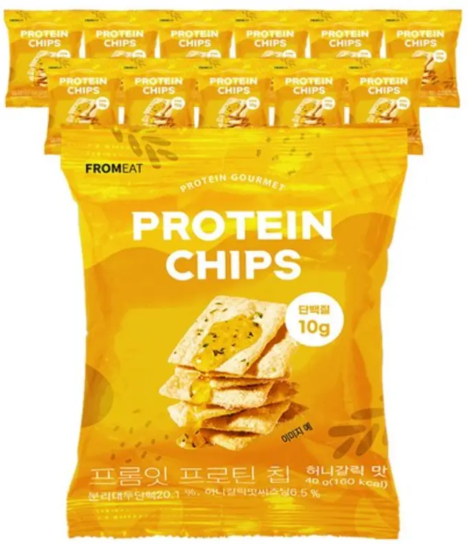 프롬잇 프로틴칩 허니갈릭 고단백 과자 제품 사진