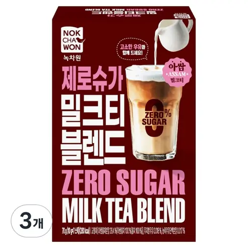 녹차원 제로슈가 밀크티 블렌드 분말 제품 사진