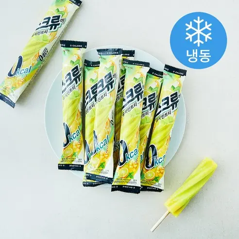 롯데웰푸드 스크류바 영칼로리 유자민트티 아이스크림 제품 사진