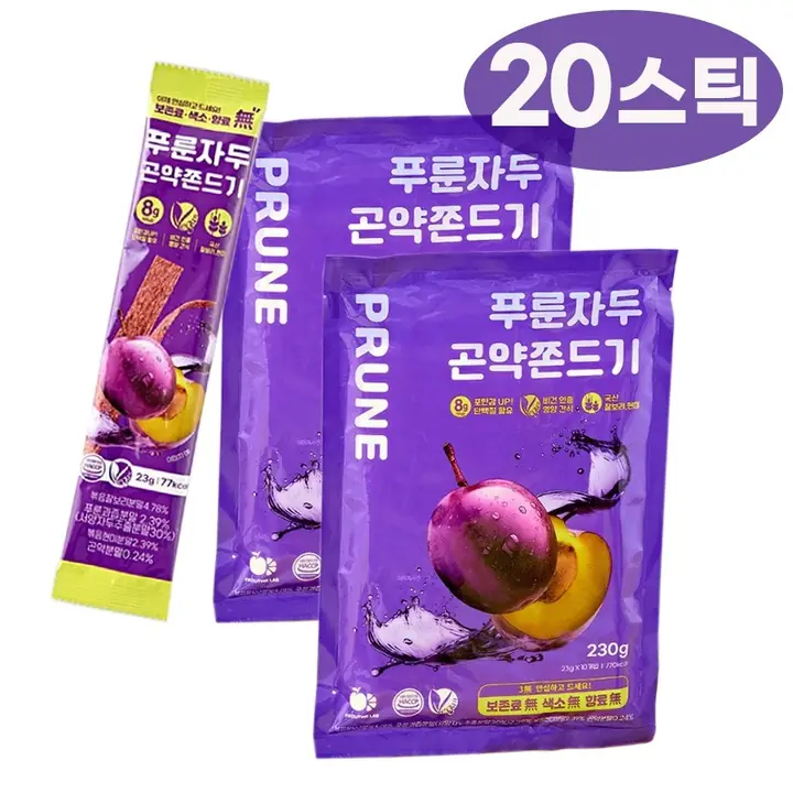 푸룬 자두 곤약 쫀드기 제품 사진