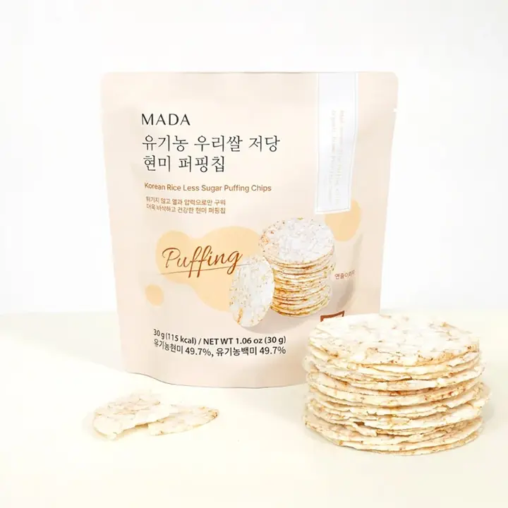 마다 MADA 유기농 우리쌀 저당 현미 퍼핑칩 제품 사진
