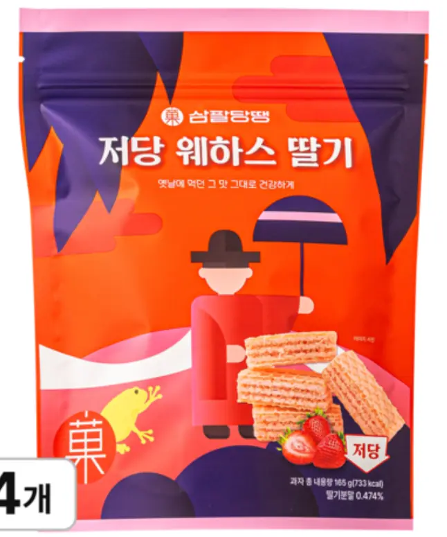 삼팔당땡 저당 웨하스 딸기 제품 사진