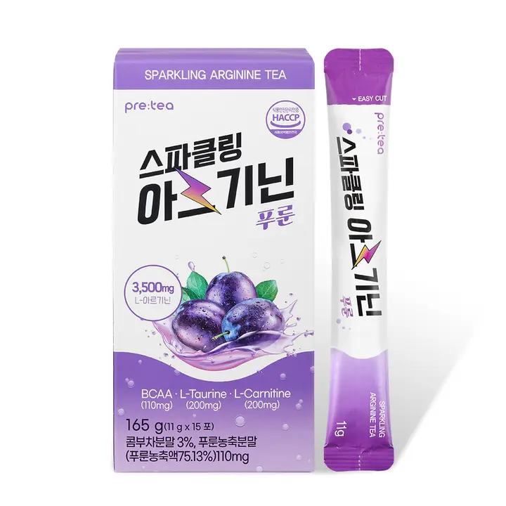 프리티 스파클링 아르기닌 푸룬 제품 사진